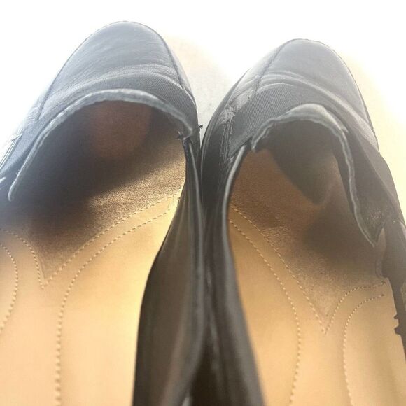 Naturalizer N5 Comfort Leather Wedge Womens 11N Black Classic Pumps Shoe Slip On - Picture 6 of 12